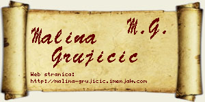 Malina Grujičić vizit kartica